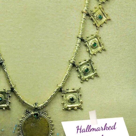 Vintage Tribal Coin Pendant Necklace, Tribal Bohemian Jewelry - Picture 4 of 5